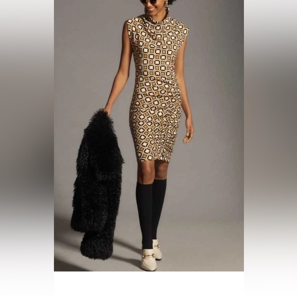 Anthropologie Dresses & Skirts - Anthropologie The Maya Ruched Cowl Neck Dress Size Xs